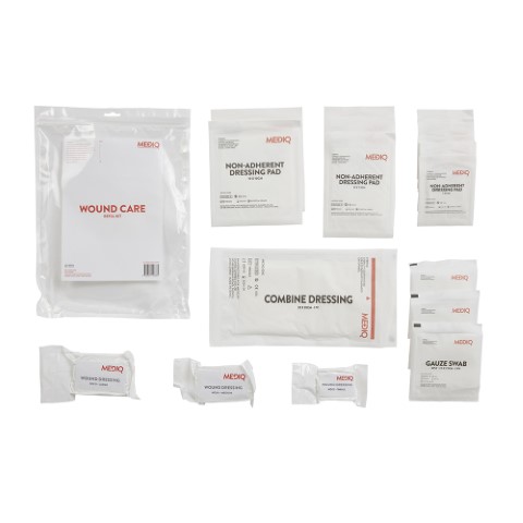 MEDIQ FIRST AID KIT REFILL MODULE #6 WOUND CARE ZIPLOCK CLEAR/WHITE